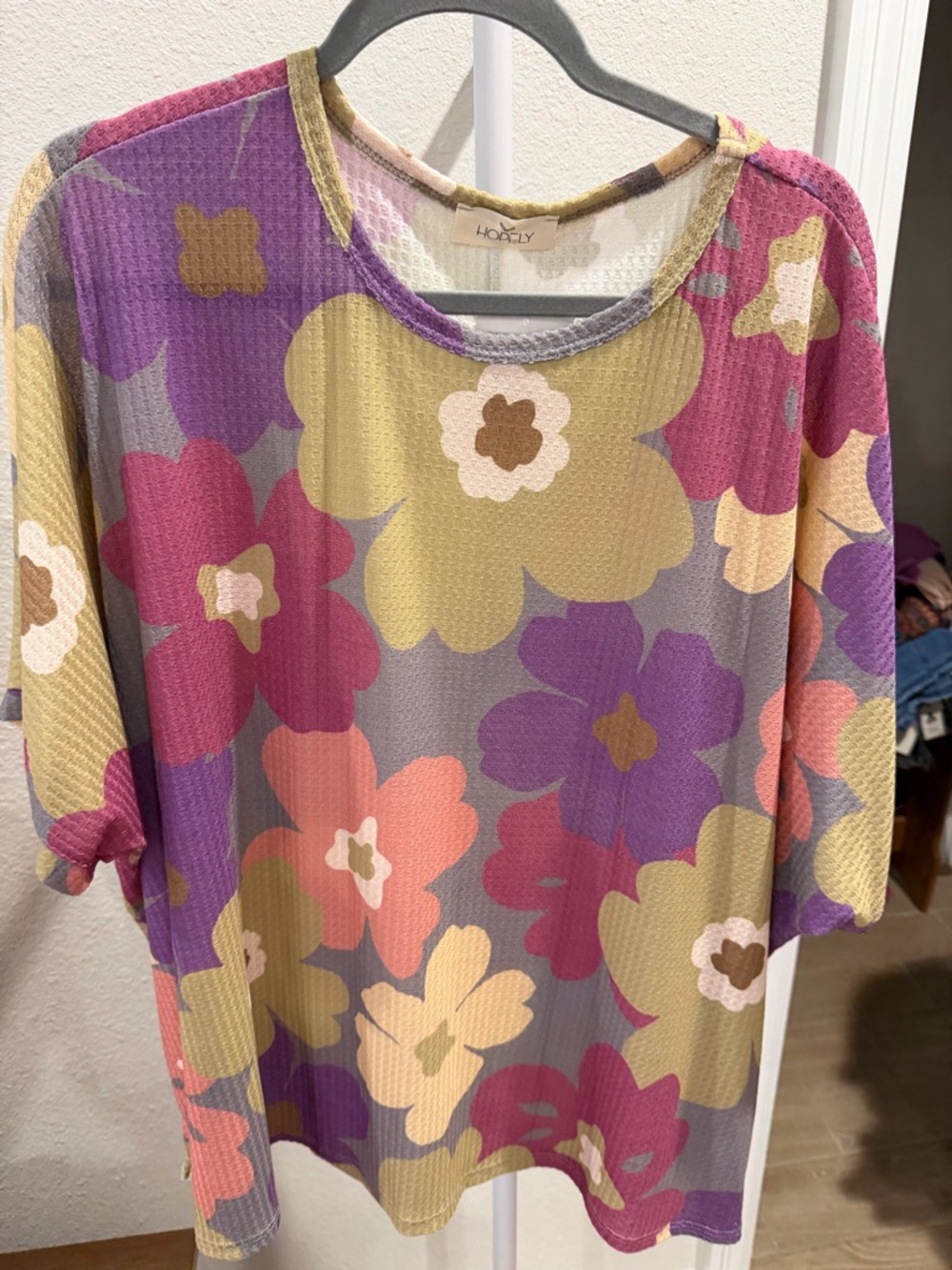 Hopfly Relaxed Fit Women’s Top in Purple Multi